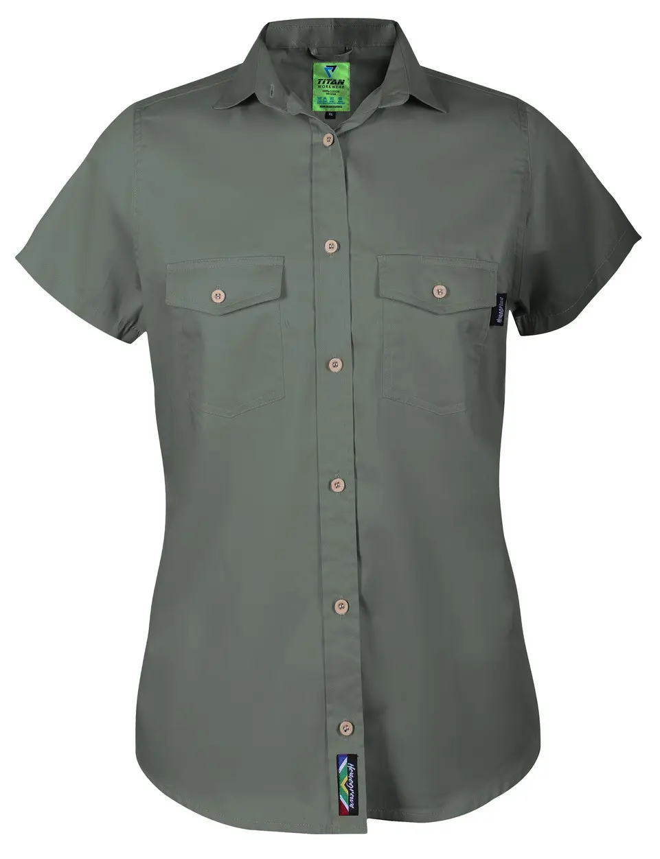 Home Grown Ladies Work Shirts Short Sleeve