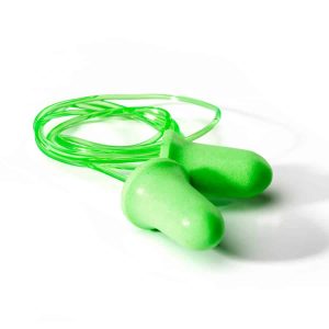 Dromex Earplugs - Fluorescent Green PU Green Corded