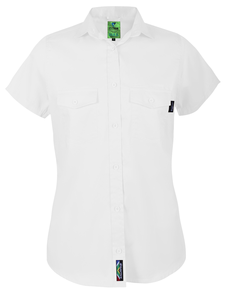 Home Grown Ladies Work Shirts Short Sleeve - Image 2