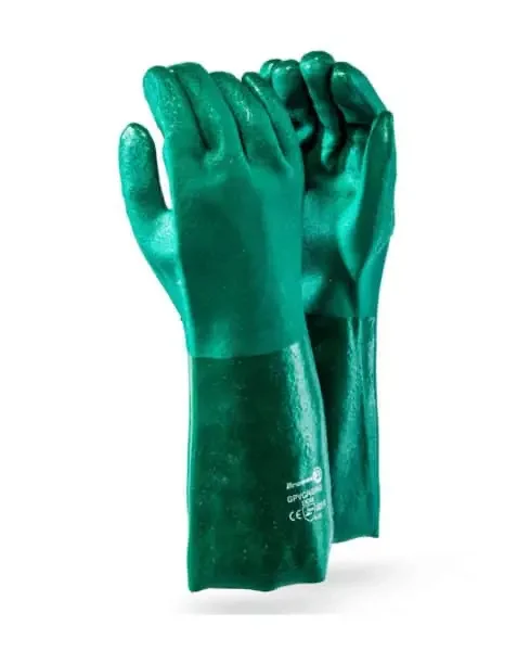 Glove - PVC Heavy Duty Elbow Dark Green - GPVC/40/HG