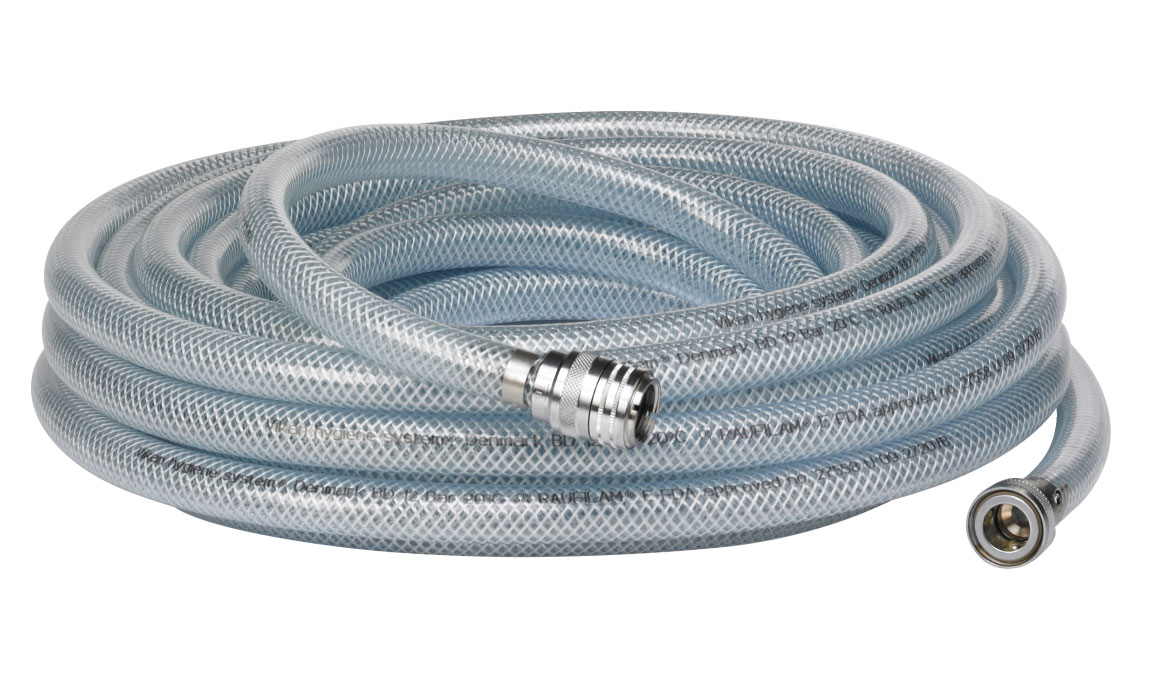 Cold water hose - Clear with Couplings - 15m