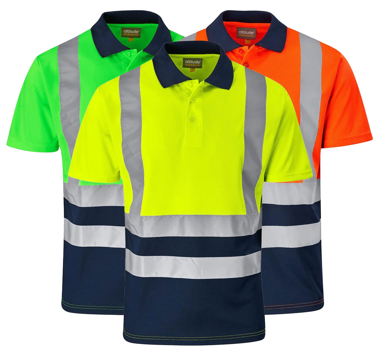 Surveyor Two-Tone Hi-Viz Reflective Golf Shirt