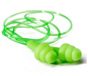 Earplugs Re-usable - Green MUSHROOM - DR-090C