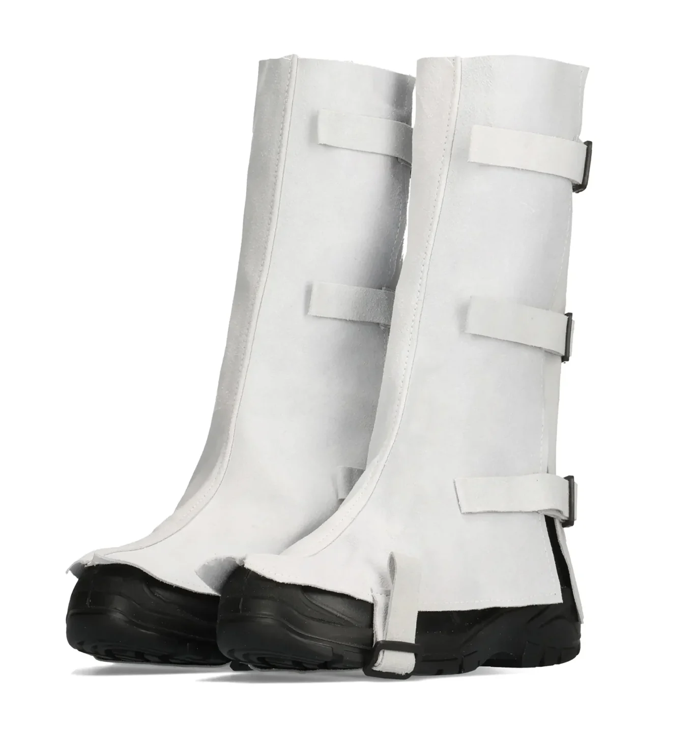 Chrome Leather Knee Spats