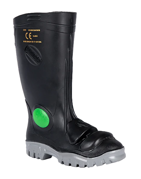 Stimela Gumboot – Black & Grey - STC + Midsole